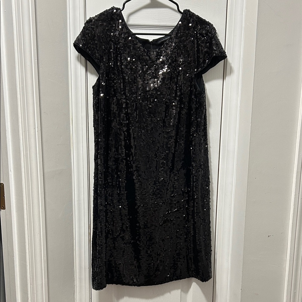 Banana Republic Black Sequin Mini Dress
